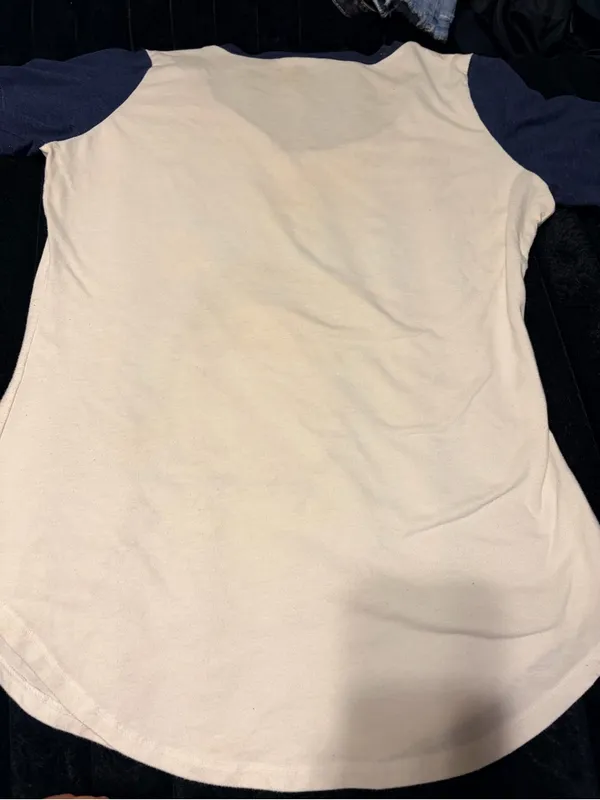 White & Navy My Neighbor Totoro Graphic Raglan Tee - Image 7