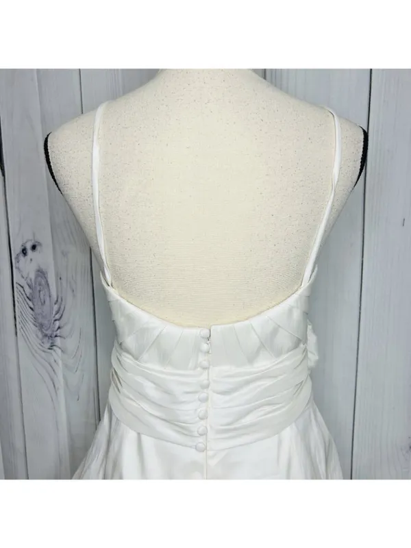 Wtoo Wedding Cotillion Dress Sz 14 Worn Once Pleated Floral Applique Sweetheart - Image 9