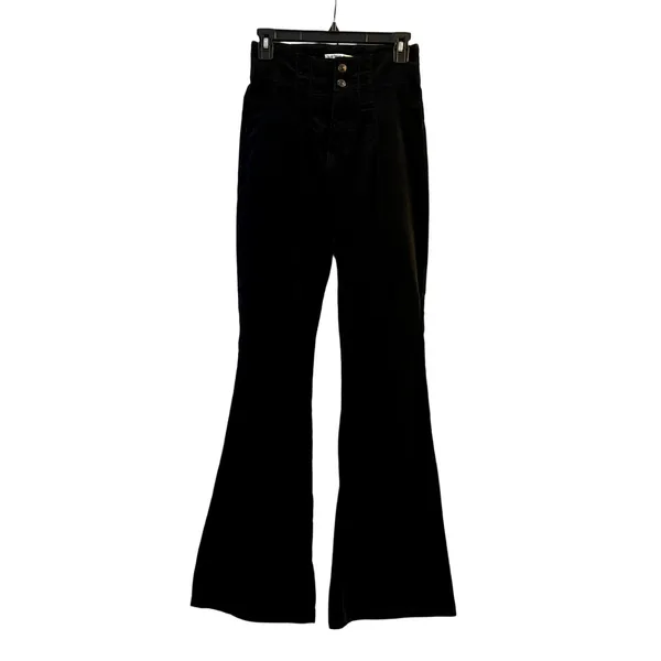 Free People We The Free Jayde Flare Pants Black Corduroy Size 27 - Image 3