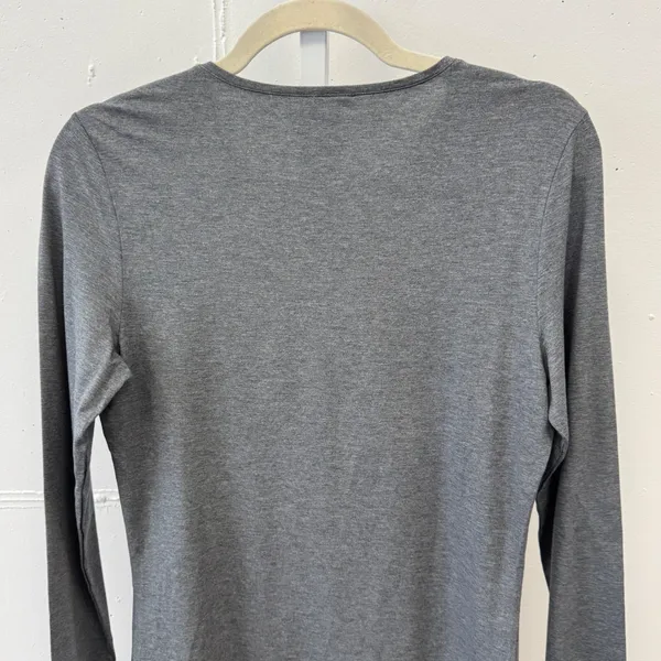 Hanro Of Switzerland Soft‎ touch Long Sleeve Top Medium Base Layer Heather Gray - Image 4