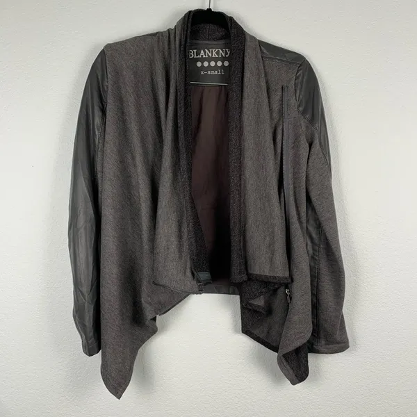 Blank NYC Draped Motto‎ Style Jacket Gray XS - Image 5