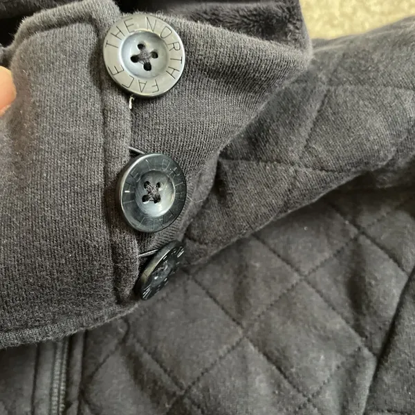 The North Face Caroluna Jacket Womens S Black Full Zip Fleece Lined Quilted Coat - Image 9