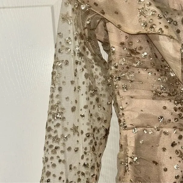 Endless Rose Sequins Mini Gold Nude Mini Dress(Size XS) - Image 6
