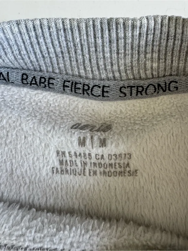Aerie Heather Gray Oversized Crewneck Tunic Sweatshirt Size Medium - Image 4