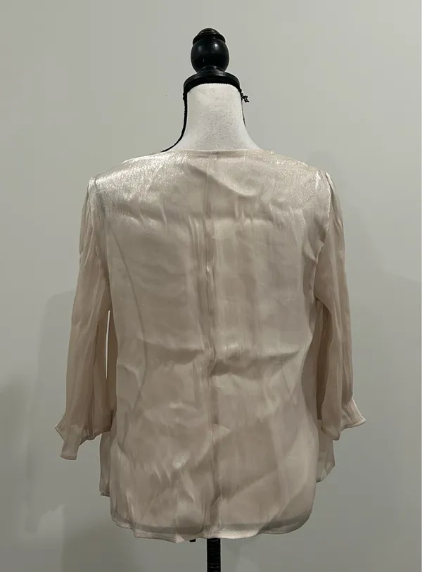 Dazy Sheer Metallic Cover Shirt - Image 4