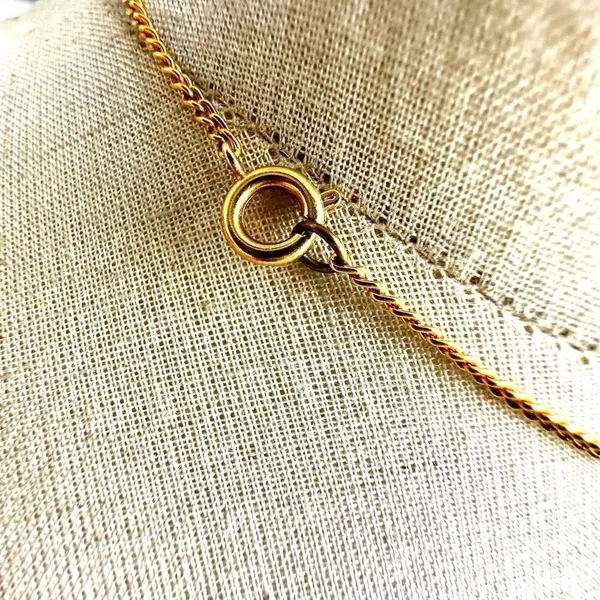 Gold tone clothes pin pendant necklace - Image 5