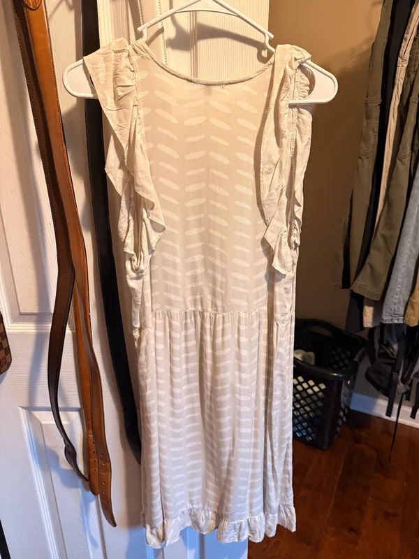Ivory Mini Dress White Size M - Image 2