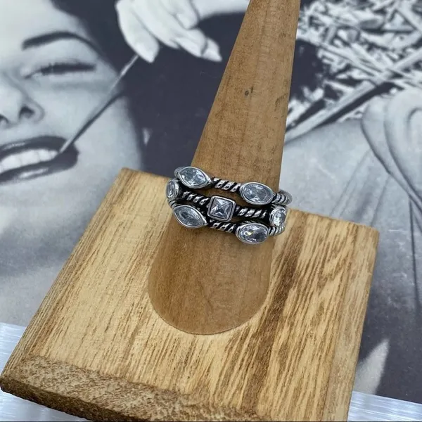 3 Piece Stainless Steel Stackable Ring Set Sizes 8,9,10 - Image 2