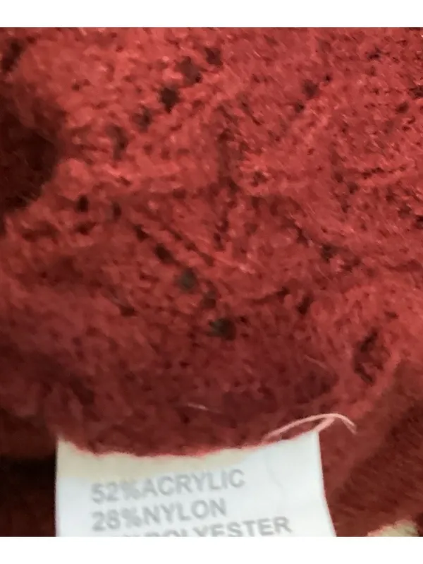 Petal & Pup delicate pointelle knit design Cardigan Sweater, Rust, Small, NWT - Image 9