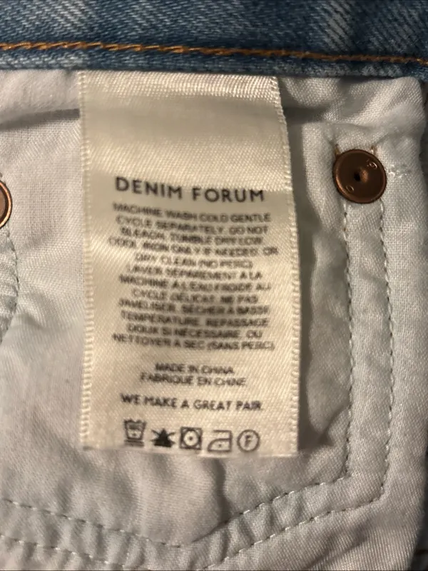 Aritzia Denim Forum Women’s Farrah Hi-Rise Wide Leg Jeans Size 28 Light Wash EUC - Image 10