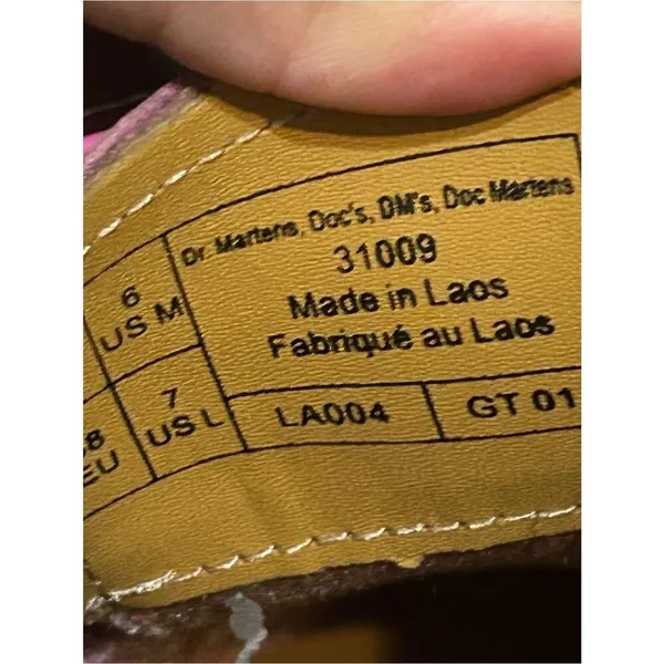 DR MARTENS 1461 pink leather lace up oxfords shoes women’s 7 new - Image 4