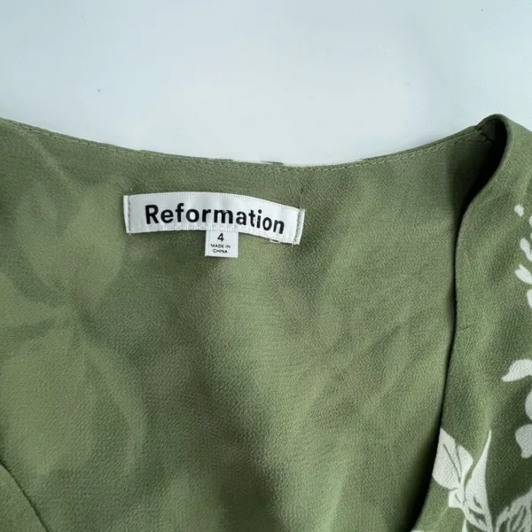 Reformation Brogan Dress in‎ Willow floral midi sz 4 - Image 7