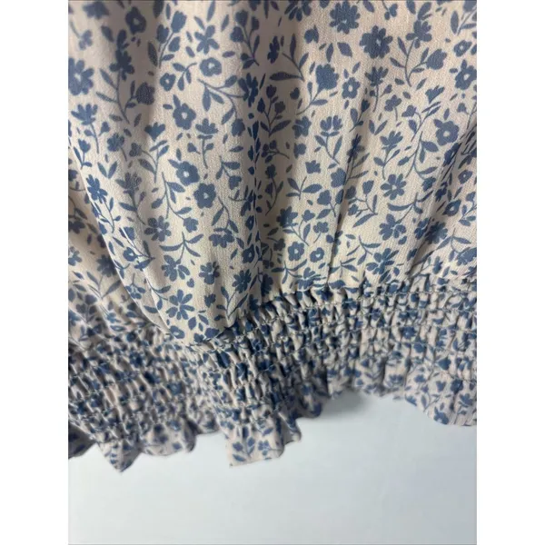 NWT Altar'd State Blue Floral Tiered Mini Skirt Size‎ Medium Cottage Fairy - Image 6
