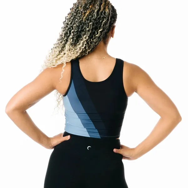 NWT ZYIA Shades of Blue Luxe 2-in-1 Tank L - Image 4