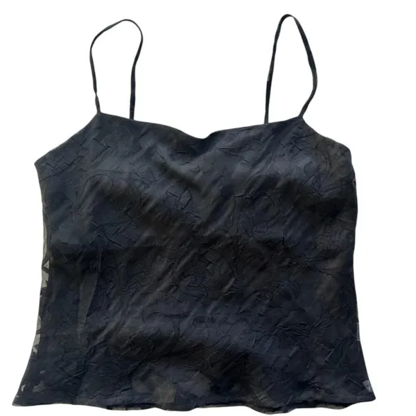 Vintage 90's Y2K Queue Black Camisole Tank Top Size Medium Spaghetti Strap - Image 3