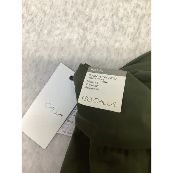 CALIA Inspire Foldover Relaxed Yoga Pant Ivy Green XXL WAX111 High Rise NWT - Image 4