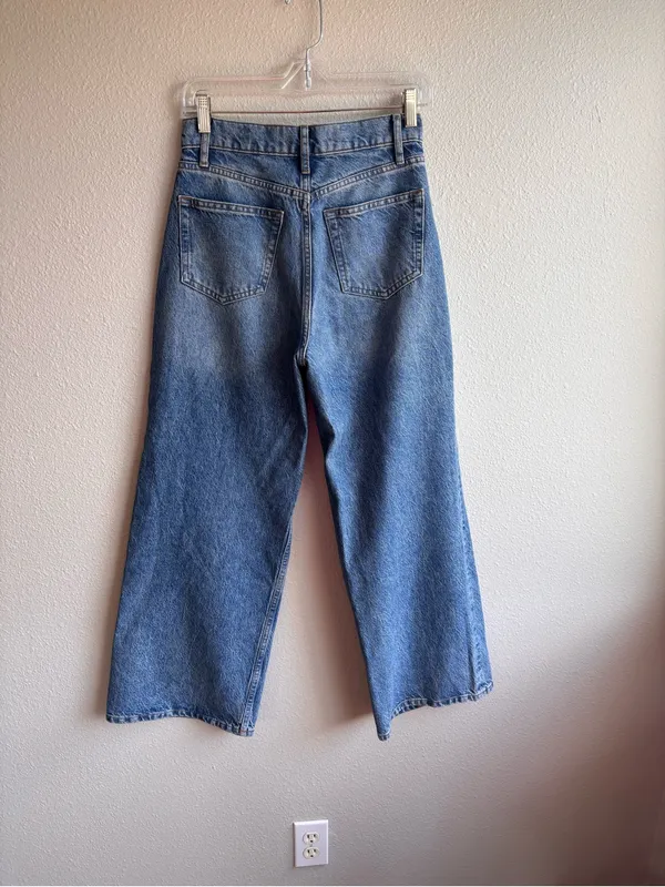 Reformation Light Blue Wide-Leg Jeans - Image 2