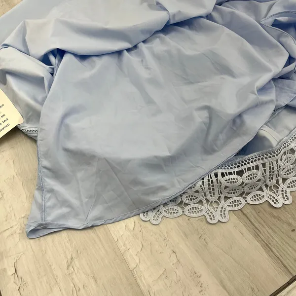 Chicwish V-Neck Lace Panelled Sleeveless Maxi Dress Baby Blue Cottagecore Feminine - Image 13
