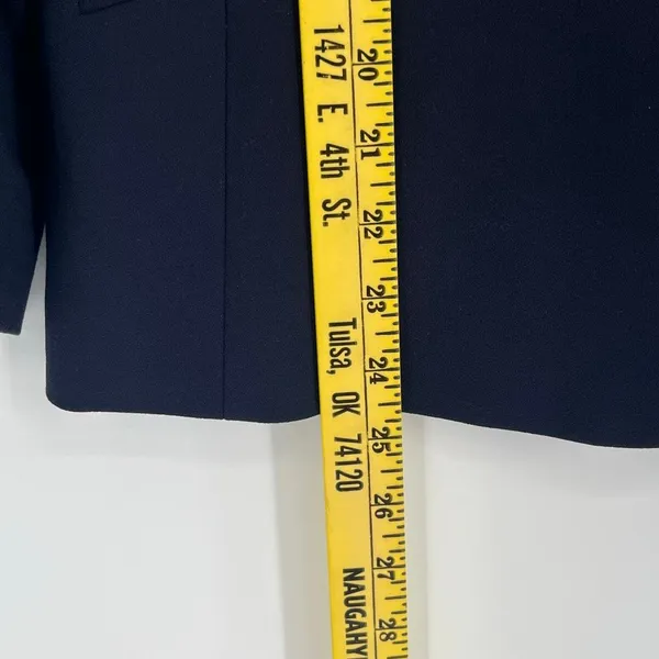 ANTONIO MELANI Jacket Womens Size 10 Navy Blue Single Breasted One Button Blazer - Image 7