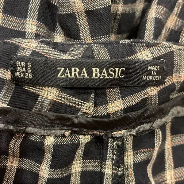 Zara Checkered Plaid Pants Crop - Image 4