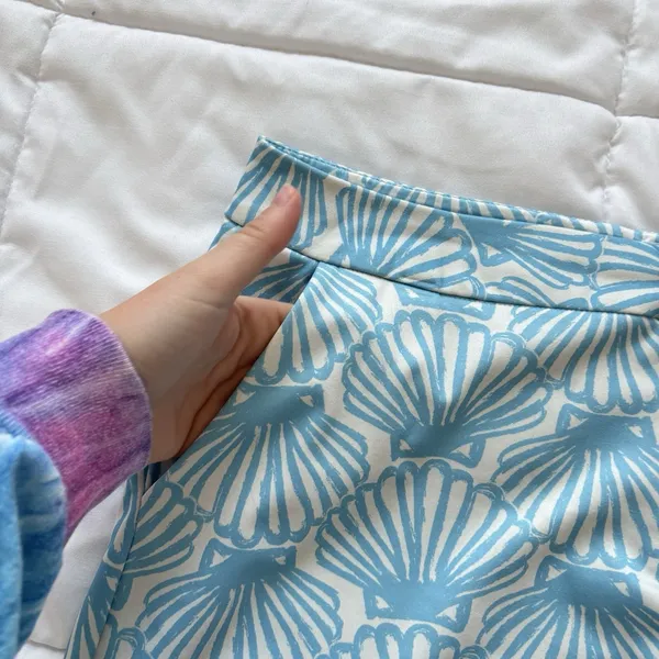 Womens Large‎ Golf Tennis Skort Skirt Blue Floral Activewear Outdoor Breathable - Image 4