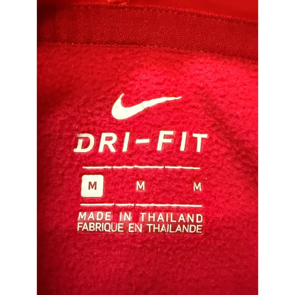 Nike Therma Dri-FIT Hoodie Red Training Pullover Thumb Holes Athletic M - Image 3