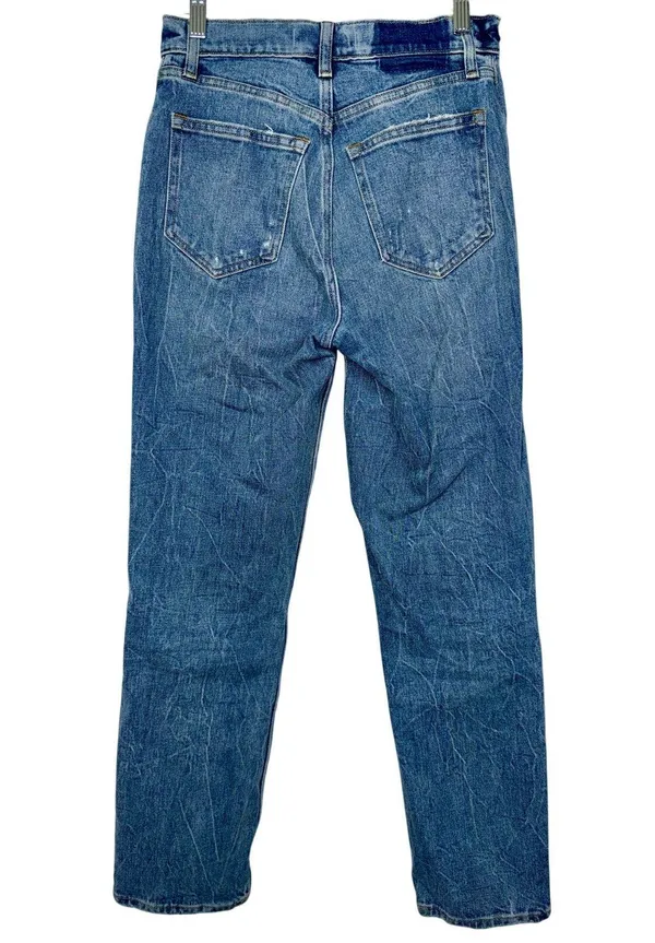 Abercrombie & Fitch 90s Straight Ultra High Rise Blue Denim Jeans Size 25 0 S - Image 2