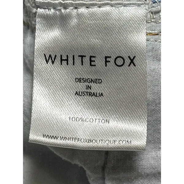 White Fox Women's Blue Light Wash Wide Leg Baggy Loose Fit Denim Jeans Size M - Image 6