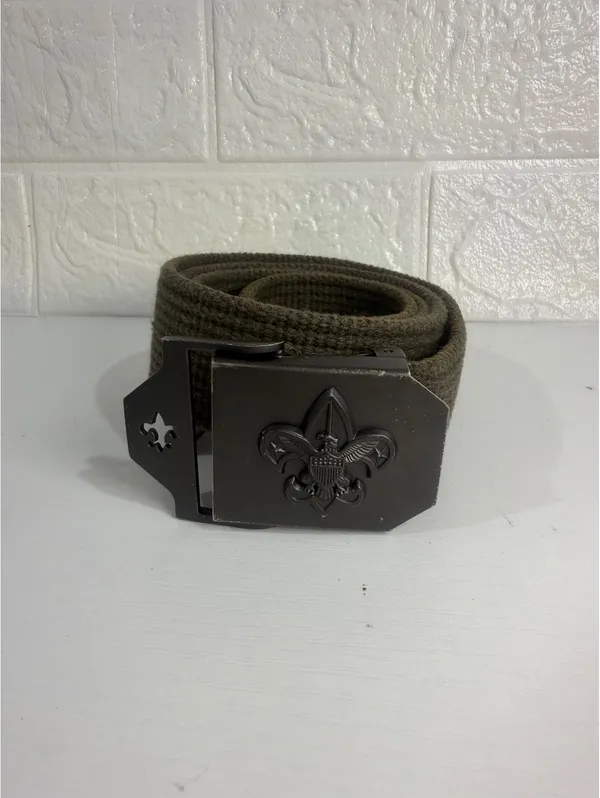 Boy Scout Official Green Uniform Belt w/ Buckle 42 inch - Image 3