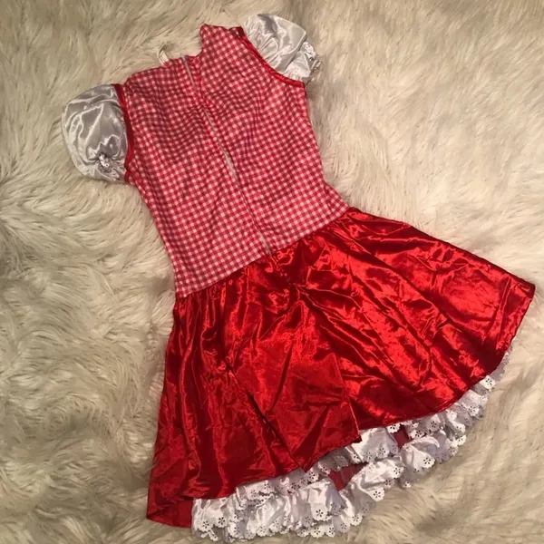 Red and White Gingham Costume Size XXS - Image 4