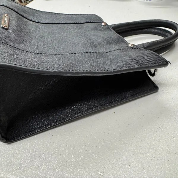 Rebecca Minkoff Black Leather Mini Handbag Tote Purse Classic Small Preppy - Image 12
