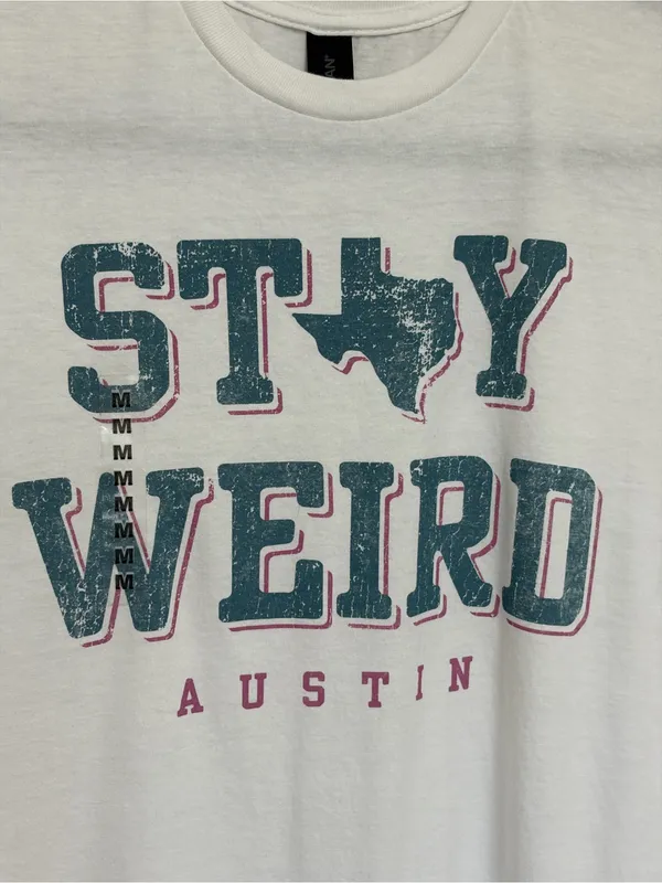 Gildan NEW Unisex Austin Texas Stay Weird Graphic T-Shirt - Size M - Image 6