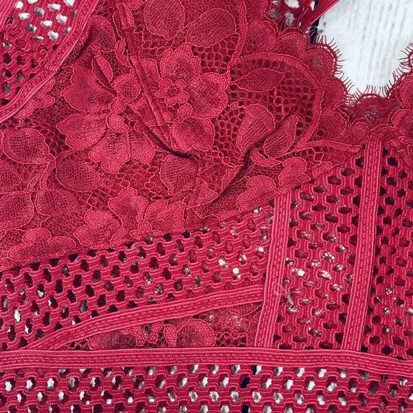 Free People Intimately Bralette Brami Sitting Pretty X-Small Lace Apple Valley - Image 5