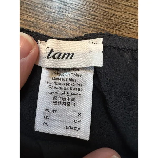 Etam Black Sleep Shorts Gold Accent Women's Sz S NEW - Image 5