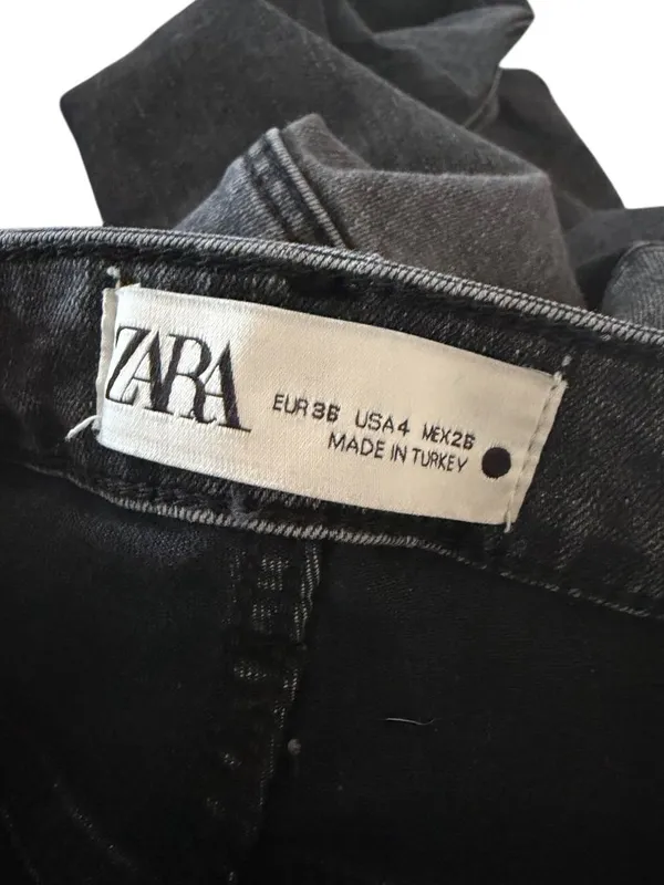 ZARA Black Gray Skinny Jeans Size EUR 36 / US 4 - Image 3
