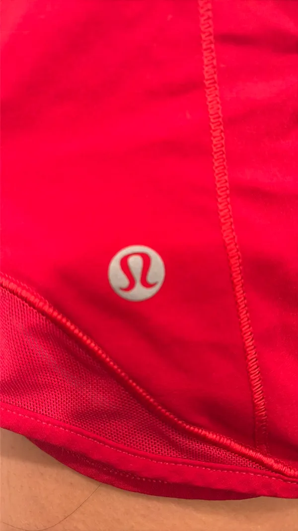 Red Lululemon Hotty Hot 2.5" Shorts - Image 6