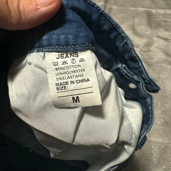 Stars Blue Distressed Jean Shorts - Image 3