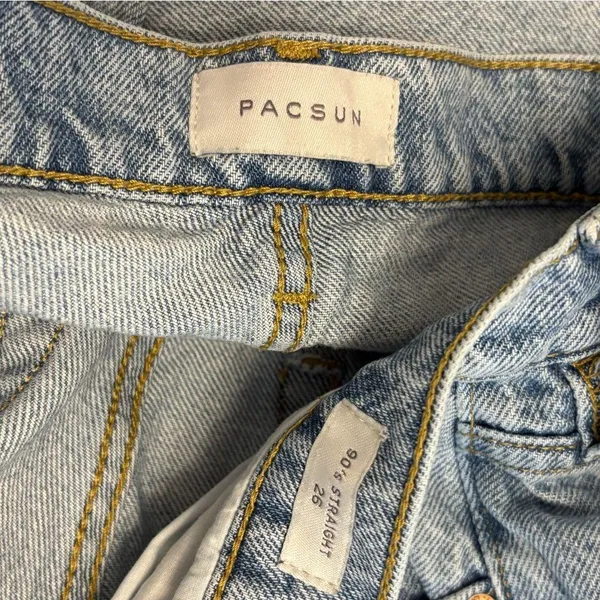PacSun Light Blue Distressed straight Jeans - Image 4