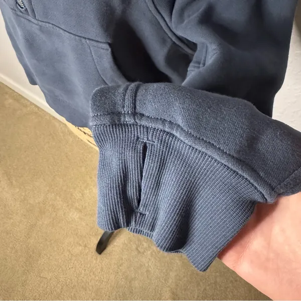 Lululemon Scuba Oversized Half-Zip Hoodie Iron Blue? Size XS S Gym Lounge Crop - Image 3