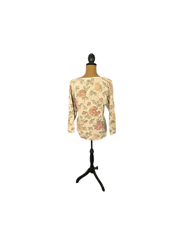 Vintage 90s Basic Editions Floral Tapestry Sweater Small Butter Mom Grannycore - Image 6