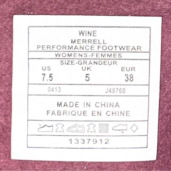 Merrell Evera Fade Wine Burgundy Suede Leather Zip Block Heel Ankle Booties 7.5 - Image 8