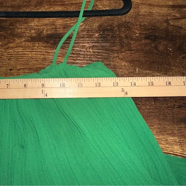 Ethan N Joy Jumpsuit Womens Small Green Wide Leg Pleated Spaghetti Strap Whimsy - Image 8