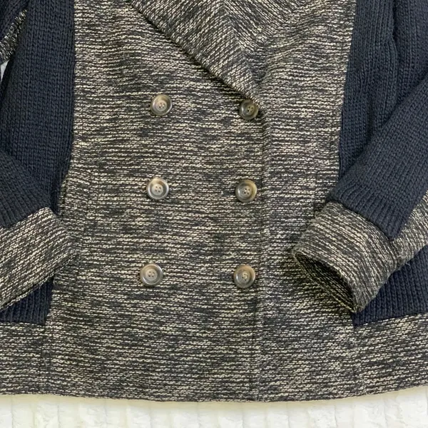 BP. from Nordstrom Black Coat Size Large‎ L Double Breasted Black & White - Image 2