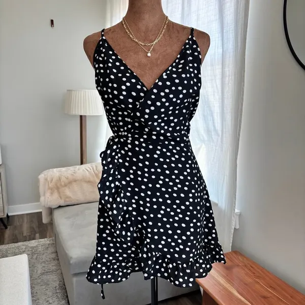 Princess Polly Her Jewel Polka Dot Mini Wrap Dress 6 Homecoming Hoco Rush Party - Image 11