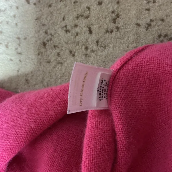 Caslon Cashmere Faux Wrap V-Neck‎ Sweater Womens S Pink Long Sleeve Ribbed Trim - Image 6