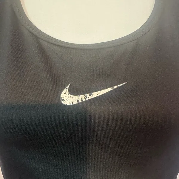 Nike Women's Black and White Sports Bra - Image 3