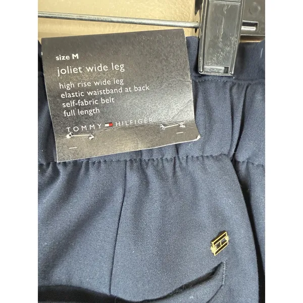 Tommy Hilfiger Women’s Joliet Wide Leg Pants High-Rise Size M, Navy Blue NWT - Image 7