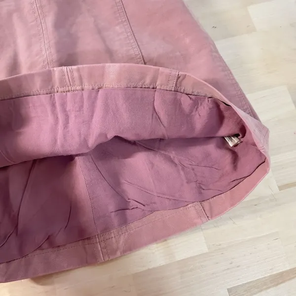 Free‎ People Vegan Leather Mini Skirt Pink Modern Femme Size 8 Lined Coquette - Image 4