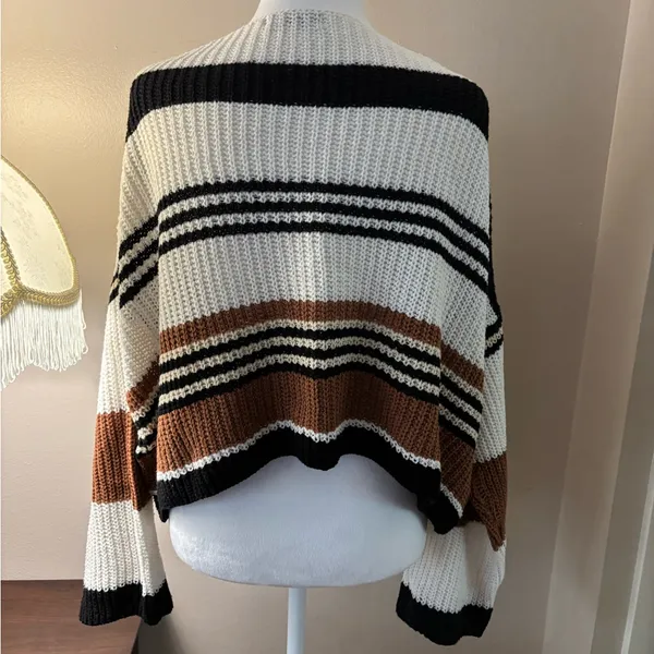 SHEIN Multicolor Striped Knit Sweater Size S - Image 8