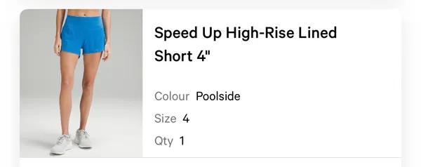 Lululemon Speed Up High-Rise Lined Short 4" Poolside - Image 3